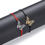 Pulseira borboleta macramê