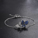 Pulseira borboleta prateada valor por defeito título