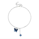 Pulseira borboleta simples azul