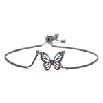 Pulseira borboleta zircónia preto