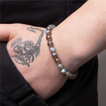 Pulseira brilhante de labradorita