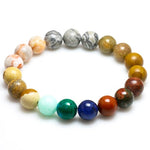 Pulseira chakra olho de tigre 10mm - contas transparentes