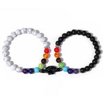 Pulseira chakras da felicidade para casais 17 cm
