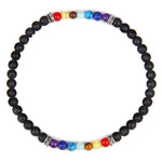 Pulseira chakras pedra vulcânica