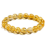 Pulseira citrino litoterapia amarelo / 16 cm