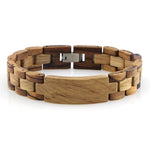 Pulseira clássica de madeira título por defeito