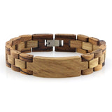 Pulseira clássica de madeira título por defeito