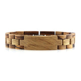 Pulseira clássica de madeira título por defeito