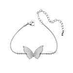 Pulseira com borboleta prata
