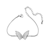 Pulseira com borboleta prata