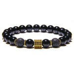 Pulseira com pérolas de ónix