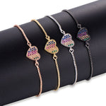 Pulseira coração aço inoxidável