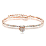 Pulseira coração brilhante tipo