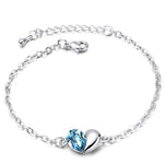 Pulseira coração em aço