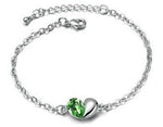 Pulseira coração em aço verde