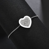 Pulseira coração strass estilo 1