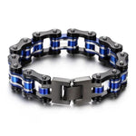 Pulseira corrente azul e preta