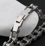 Pulseira corrente blindada aço inoxidável prata