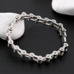 Pulseira corrente blindada aço inoxidável prata