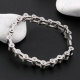 Pulseira corrente blindada aço inoxidável prata