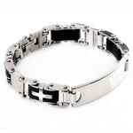 Pulseira corrente de aço blindado prata