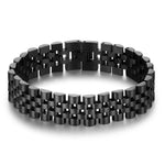 Pulseira corrente de aço masculina preto