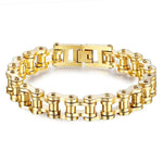 Pulseira corrente de mota ouro / 21,5 cm
