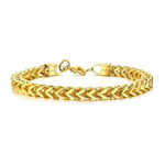 Pulseira corrente estilo armadura ouro / 19,5 cm