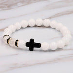 Pulseira cristã unissexo branco