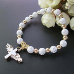 Pulseira cruz anjo