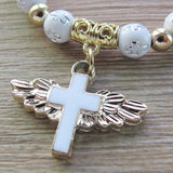 Pulseira cruz anjo