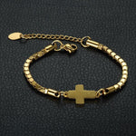 Pulseira cruz cristã dourada valor por defeito título
