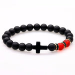 Pulseira cruz de jaspe 16 cm