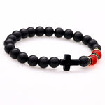 Pulseira cruz de jaspe