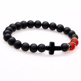 Pulseira cruz de jaspe
