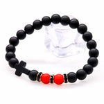 Pulseira cruz de jaspe