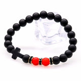 Pulseira cruz de jaspe