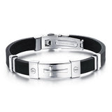 Pulseira cruz elegante prata