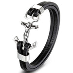 Pulseira cruz jesus cor prateada