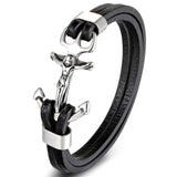 Pulseira cruz jesus cor prateada