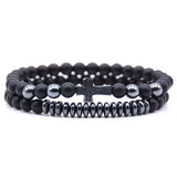 Pulseira cruz ónix preto