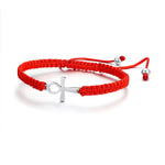 Pulseira cruz vermelha cruz de ankh