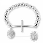 Pulseira cruz virgem maria ouro