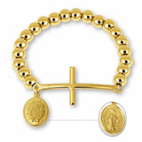 Pulseira cruz virgem maria ouro