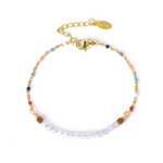 Pulseira de água-marinha e aço valor por defeito título