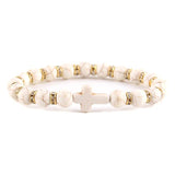 Pulseira de amazonita cristã branco