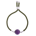 Pulseira de ametista com cordão ajustável valor por defeito título