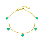 Pulseira de aventurina verde e ouro valor por defeito título