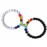 Pulseira de casal 7 chakras 17 cm