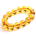 Pulseira de citrino amarelo 6mm